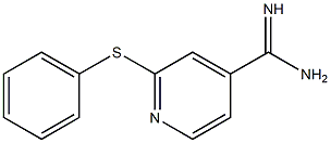 2-(phenylsulfanyl)pyridine-4-carboximidamide 结构式