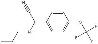 2-(propylamino)-2-{4-[(trifluoromethyl)sulfanyl]phenyl}acetonitrile 结构式