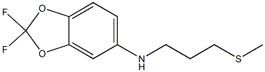 2,2-difluoro-N-[3-(methylsulfanyl)propyl]-2H-1,3-benzodioxol-5-amine 结构式