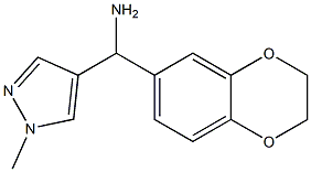 2,3-dihydro-1,4-benzodioxin-6-yl(1-methyl-1H-pyrazol-4-yl)methanamine 结构式