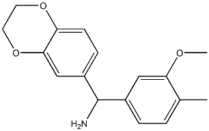 2,3-dihydro-1,4-benzodioxin-6-yl(3-methoxy-4-methylphenyl)methanamine 结构式