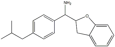 2,3-dihydro-1-benzofuran-2-yl[4-(2-methylpropyl)phenyl]methanamine 结构式