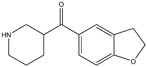 2,3-dihydro-1-benzofuran-5-yl(piperidin-3-yl)methanone 结构式