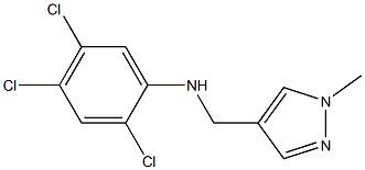 2,4,5-trichloro-N-[(1-methyl-1H-pyrazol-4-yl)methyl]aniline 结构式