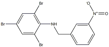 2,4,6-tribromo-N-[(3-nitrophenyl)methyl]aniline 结构式