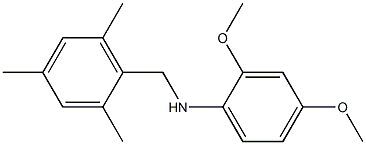 2,4-dimethoxy-N-[(2,4,6-trimethylphenyl)methyl]aniline 结构式
