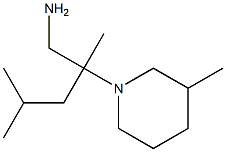 2,4-dimethyl-2-(3-methylpiperidin-1-yl)pentan-1-amine 结构式