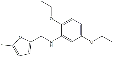 2,5-diethoxy-N-[(5-methylfuran-2-yl)methyl]aniline 结构式