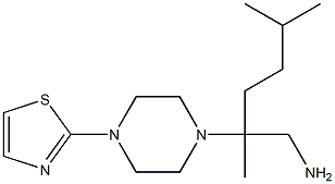 2,5-dimethyl-2-[4-(1,3-thiazol-2-yl)piperazin-1-yl]hexan-1-amine 结构式