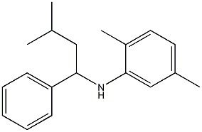 2,5-dimethyl-N-(3-methyl-1-phenylbutyl)aniline 结构式