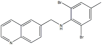 2,6-dibromo-4-methyl-N-(quinolin-6-ylmethyl)aniline 结构式