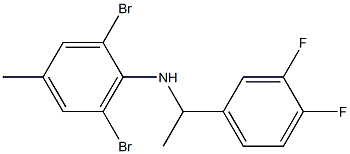 2,6-dibromo-N-[1-(3,4-difluorophenyl)ethyl]-4-methylaniline 结构式