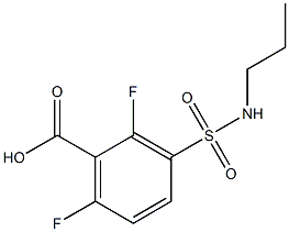 2,6-difluoro-3-(propylsulfamoyl)benzoic acid 结构式