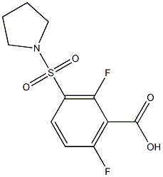 2,6-difluoro-3-(pyrrolidine-1-sulfonyl)benzoic acid 结构式