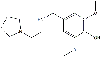 2,6-dimethoxy-4-({[2-(pyrrolidin-1-yl)ethyl]amino}methyl)phenol 结构式