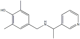 2,6-dimethyl-4-({[1-(pyridin-3-yl)ethyl]amino}methyl)phenol 结构式