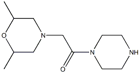 2,6-dimethyl-4-(2-oxo-2-piperazin-1-ylethyl)morpholine 结构式