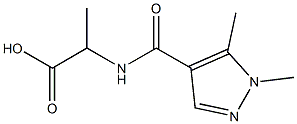 2-[(1,5-dimethyl-1H-pyrazol-4-yl)formamido]propanoic acid 结构式