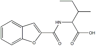 2-[(1-benzofuran-2-ylcarbonyl)amino]-3-methylpentanoic acid 结构式
