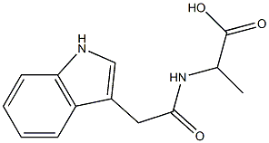 2-[(1H-indol-3-ylacetyl)amino]propanoic acid 结构式