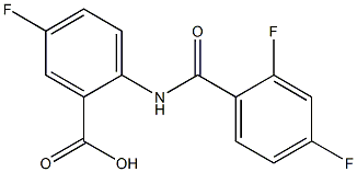 2-[(2,4-difluorobenzoyl)amino]-5-fluorobenzoic acid 结构式