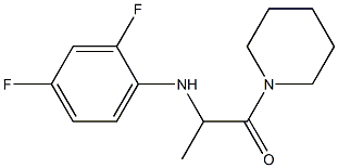 2-[(2,4-difluorophenyl)amino]-1-(piperidin-1-yl)propan-1-one 结构式