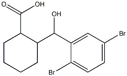 2-[(2,5-dibromophenyl)(hydroxy)methyl]cyclohexane-1-carboxylic acid 结构式