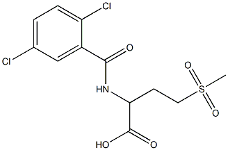 2-[(2,5-dichlorophenyl)formamido]-4-methanesulfonylbutanoic acid 结构式