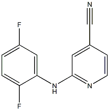 2-[(2,5-difluorophenyl)amino]isonicotinonitrile 结构式