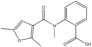 2-[(2,5-dimethyl-3-furoyl)(methyl)amino]benzoic acid 结构式