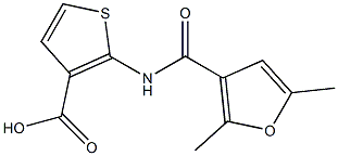 2-[(2,5-dimethyl-3-furoyl)amino]thiophene-3-carboxylic acid 结构式