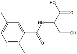 2-[(2,5-dimethylbenzoyl)amino]-3-hydroxypropanoic acid 结构式