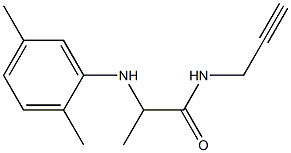 2-[(2,5-dimethylphenyl)amino]-N-(prop-2-yn-1-yl)propanamide 结构式