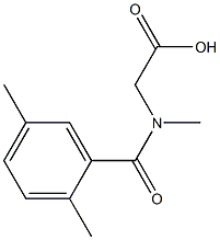 2-[(2,5-dimethylphenyl)-N-methylformamido]acetic acid 结构式