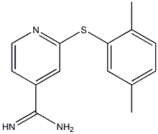 2-[(2,5-dimethylphenyl)sulfanyl]pyridine-4-carboximidamide 结构式