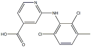 2-[(2,6-dichloro-3-methylphenyl)amino]pyridine-4-carboxylic acid 结构式
