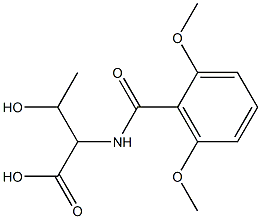 2-[(2,6-dimethoxyphenyl)formamido]-3-hydroxybutanoic acid 结构式