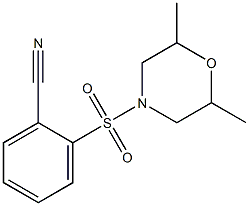 2-[(2,6-dimethylmorpholin-4-yl)sulfonyl]benzonitrile 结构式