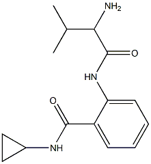 2-[(2-amino-3-methylbutanoyl)amino]-N-cyclopropylbenzamide 结构式