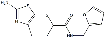 2-[(2-amino-4-methyl-1,3-thiazol-5-yl)sulfanyl]-N-(furan-2-ylmethyl)propanamide 结构式