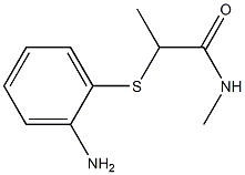 2-[(2-aminophenyl)sulfanyl]-N-methylpropanamide 结构式