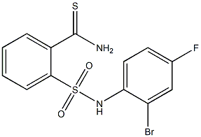 2-[(2-bromo-4-fluorophenyl)sulfamoyl]benzene-1-carbothioamide 结构式