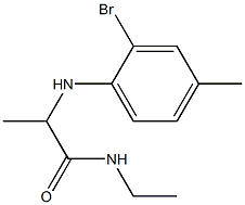 2-[(2-bromo-4-methylphenyl)amino]-N-ethylpropanamide 结构式