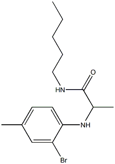 2-[(2-bromo-4-methylphenyl)amino]-N-pentylpropanamide 结构式