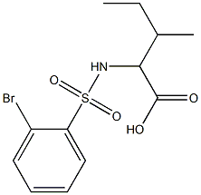2-[(2-bromobenzene)sulfonamido]-3-methylpentanoic acid 结构式