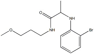 2-[(2-bromophenyl)amino]-N-(3-methoxypropyl)propanamide 结构式