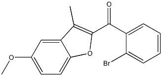 2-[(2-bromophenyl)carbonyl]-5-methoxy-3-methyl-1-benzofuran 结构式