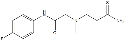 2-[(2-carbamothioylethyl)(methyl)amino]-N-(4-fluorophenyl)acetamide 结构式