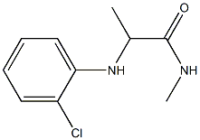 2-[(2-chlorophenyl)amino]-N-methylpropanamide 结构式