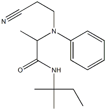 2-[(2-cyanoethyl)(phenyl)amino]-N-(2-methylbutan-2-yl)propanamide 结构式